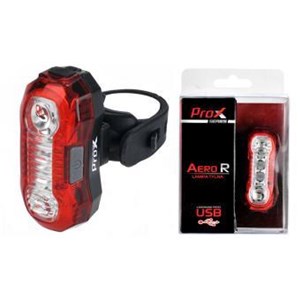 LAMPA TYŁ PROX AERO R 2-LED 0,5W USB 40 LM 500M/AH