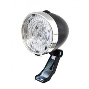 Lampa przód bater. 3LED na widelec czarna 177114
