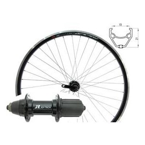 Koło 28 tył kaseta JY-801 J19 SZ nit.czarne