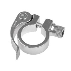 Obejma wsporn.siodła 31,8mm z zamykaczem srebrna