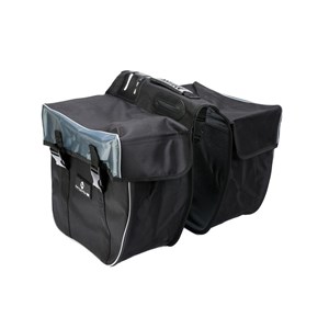 Sakwa 2-komorowa na bagażnik M-WAVE czar/szara