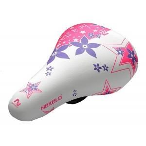 Siodło dziecinne 12 cal wym205x140 bia/fiol/róż