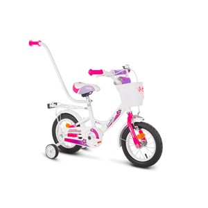 Rower dziecięcy 12 biało-różowy 12219 Monteria