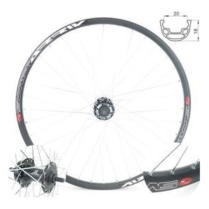 Koło 26 przód tarcza J20S nit czarne JY-D043 CZARN