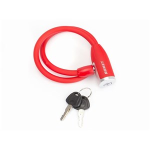 Zamknięcie spiral.10x65cm na klucz ROMET czerwone