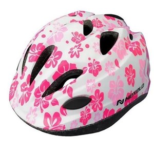 195012 Kask ro.FUNNY S /48-52/ dziec.kwiatki bia/r