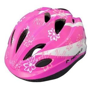 195013 Kask ro.FUNNY roż/bia kwiatki S 48-52