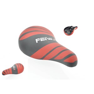 Siodło B-1610 Dzicięce z jarzem.czarno-czarwone