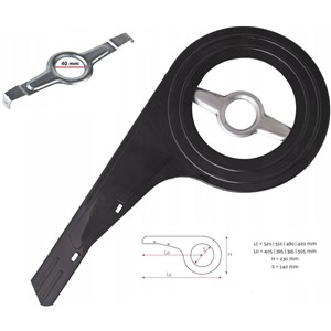 Osłona łańcucha srebrna Turing + uchwyt