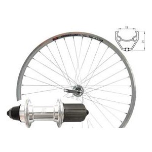 KOŁO 28 TYŁ KASETA  VB JY-801 J19SZ NIT.SREBR