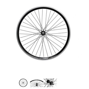 KOŁO 28 PRZÓD O/V DWING BLACK VB OCZKOWANA QR VB